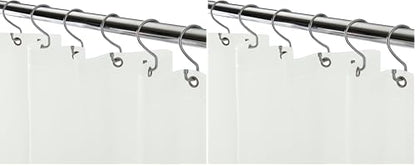 Bath Bliss PVC Deluxe Hotel Weight Shower Curtain Liner | 8G | 70"x72" | Rust Resistant Copper Grommets | Magnetic Hem | White (Pack of 2) - color: White, size: 70"W x 72"L (Pack of 2)