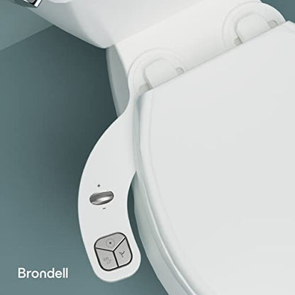 Brondell FSP-150 FreshSpa Thinline Precision Essential Bidet Attachment for Toilet Seats with Adjustable Water Pressure, Side Arm Control, Thin Profile, White (Single Nozzle) - style: Single Nozzle