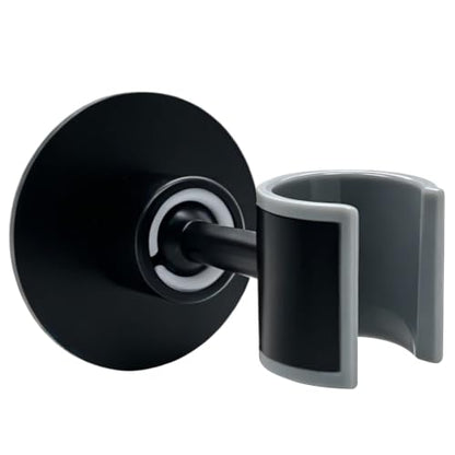 Shower Head Holder 360° Adjustable Handheld Bathroom Shower Head Bracket | All Metal, 360 Swivel Adjustable, No Drill Adhesive Wall Mount for Bathroom RV Standard Shower Hose, Black - color: Black