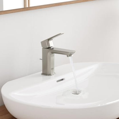 GROHE Cubeo S-Size Single-Hole Single-Handle Bathroom Faucet,Brushed Nickel - color: Brushed Nickel, size: S-Size