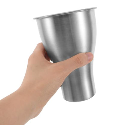 Stainless Steel Toothbrush Cup: 500ml/16.9oz Unbreakable Metal Drinking Glasses, Reusable Bathroom Mouthwash Rinse Cup and Travel Tumbler for Coffee Shop Hotel
