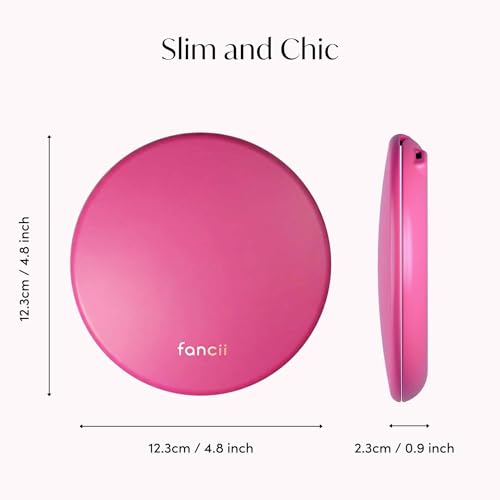 Fancii Taylor Compact Travel Mirror with Light, Rechargeable, 10x /1x Magnifying, 3 LED Light Settings - Best for Makeup, On The Go Touch-Ups, (Magnolia Burst) - color: Magnolia Burst