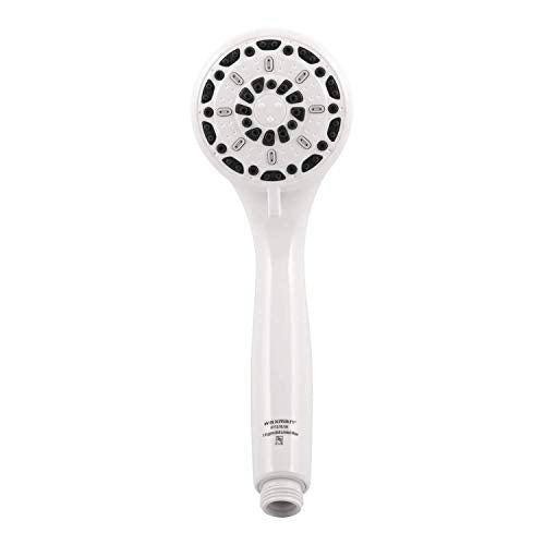 Aqua Vista 3-Spray Handheld Shower Head, White, WaterSense Certified | 60 in. No-Kink Hose, Rub-Clean Nozzles, 2X Water Coverage, Reduces Water Use Up to 20%, Limited Warranty, Spa Shower Head