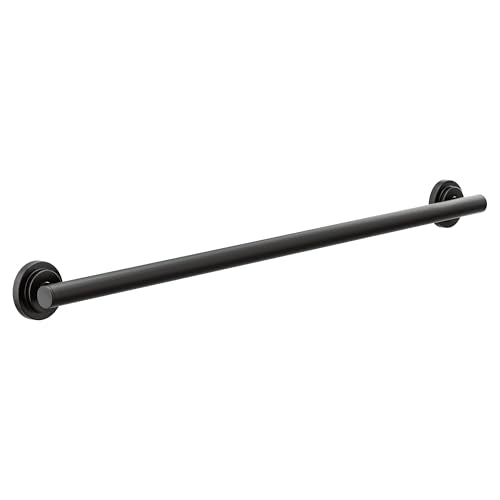 Moen YG0736BL Bathroom Safety 36-Inch Stainless Steel Modern Bathroom Grab Bar - color: Matte Black, size: 36 Inch