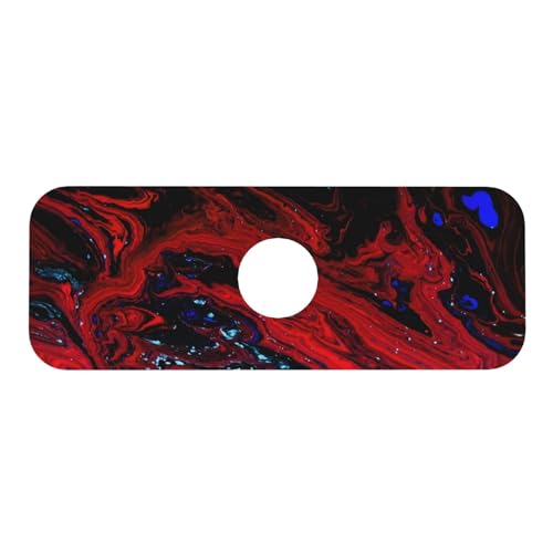 Red marble Kitchen sink faucet pad, strong water absorption, anti slip, easy to clean, very suitable for splash and drip prevention, suitable for kitchens and bathrooms - color: Red marble