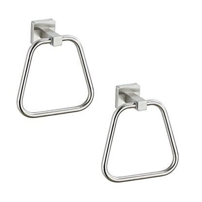Brushed Nickel Towel Ring for Bathroom 2 Pack, Kitchen Bath Towel Holder Hangers Wall Mount Heavy Duty Stainless Steel - color: Brushed Nickel, size: 2 Pack