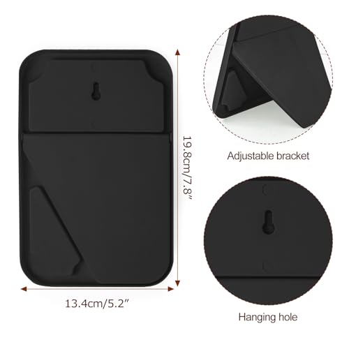 8-Inch Table Desk Vanity Makeup Mirror, Simple Portable Travel Mirror with Stand, Standing and Wall Hanging Dual-use, Black - color: Black