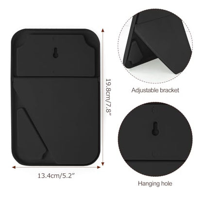 8-Inch Table Desk Vanity Makeup Mirror, Simple Portable Travel Mirror with Stand, Standing and Wall Hanging Dual-use, Black - color: Black