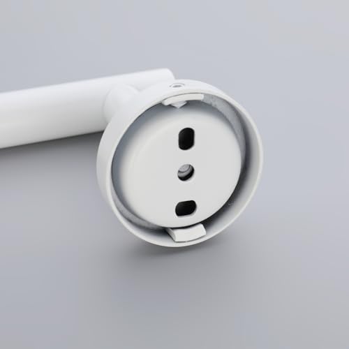 GERZWY 9-Inch Bath Towel Bar SUS 304 Stainless Steel Bathroom Towel Bar Modern Round Style Wall Mount, White - color: White, size: 9 Inch (Pack of 1)