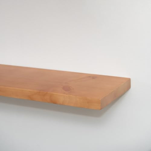 Floating Wall Shelves, Solid Natural Wood, Large and Small-Kitchen and Bathroom Shelf, Heavy Duty, Made in USA Set of 2 (Aged Oak, 24Wx8D) - color: Aged Oak, size: 24Wx8D