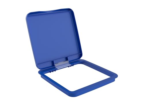 Rev-A-Shelf 27 Qt Under Sink Garbage Can Lid for Base Kitchen and Bathroom Cabinet, Replacement Plastic Trash Bin Lid Only, Blue, RV-1024-LID-22-1 - color: Blue, size: 27 QT