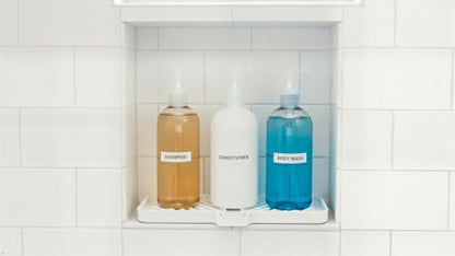 Silicone Soap Dish Tray and Sponge Holder with Drain Chute and Feet | 3-Way Sloped Design | Bathroom and Kitchen Sink Organizer Caddy (White, 10"x4", 7.8 Ounces) - color: White, size: 10"x4"