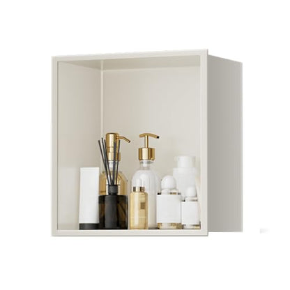 304 Stainless Steel Shower Niche, Single Recessed Shower Shelf for Bathroom, Wall Niche Insert - Home Storage, No Tile Needed,White - color: White