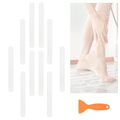 24Pcs Safety Bathtub Strips Adhesive, Non Slip Bathtub Stickers Anti Slip Shower Stickers, Safety Adhesive Strips for DIY, Stair, Floor (White) - color: White