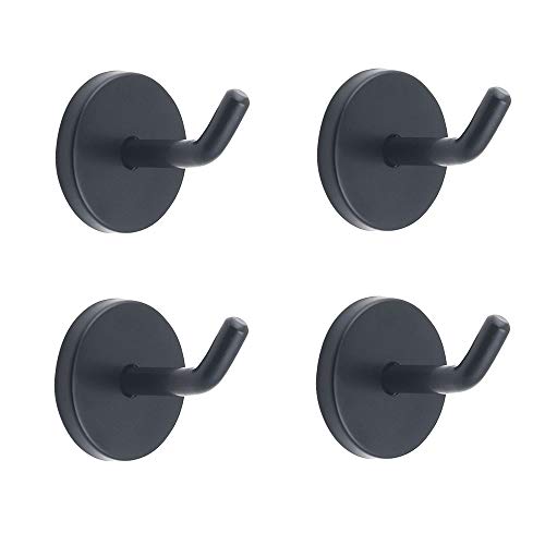 Classic Black Stainless Steel Heavy Duty Coat Hook, Durable Robe Hanger Wall Mount Hook, Perfect Touch Your Bathroom, Bedroom, Closets, Wardrobe, Kitchen (2", 4 PCS) - size: 2", 4 PCS