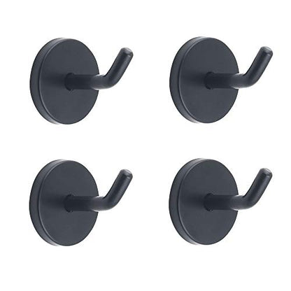 Classic Black Stainless Steel Heavy Duty Coat Hook, Durable Robe Hanger Wall Mount Hook, Perfect Touch Your Bathroom, Bedroom, Closets, Wardrobe, Kitchen (2", 4 PCS) - size: 2", 4 PCS
