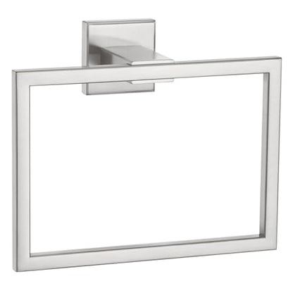 Angle Simple Bathroom Towel Holder, Square Towel Ring 7.09", Brushed Nickel | Solid SUS304 Stainless Steel, Use in Bathroom Kitchen Laundry, Secure Screws Wall Mount, Mounting Hardware Included - color: Brushed Nickel