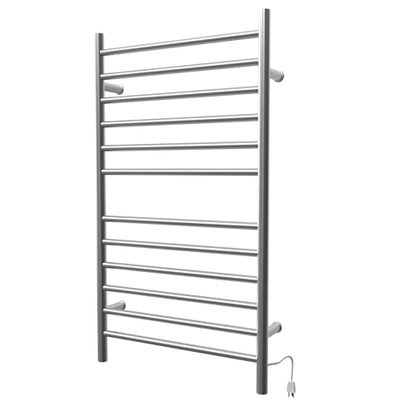 Amba RWHL-SB Radiant Large Hardwired + Plug-in Combo Straight 12 Bar Towel Warmer in Brushed - color: Brushed