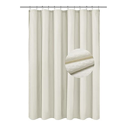 Barossa Design Soft Microfiber Fabric Shower Liner or Curtain, Hotel Quality, Machine Washable, Water Repellent, Cream, 70 x 72 inches - color: Cream, size: 70"W x 72"L (Pack of 1)