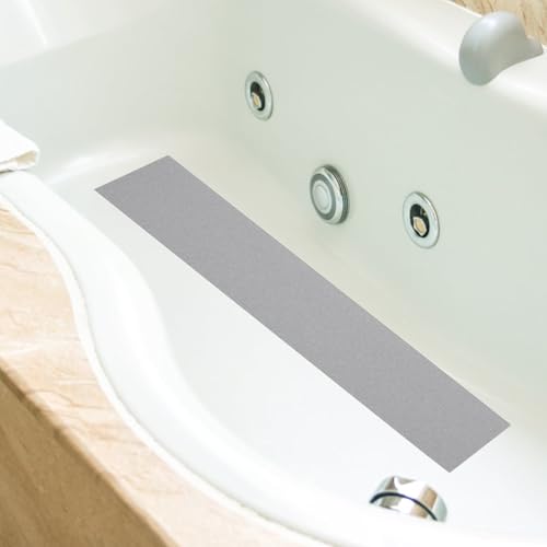 TIDTALEO Wear-resistant Non-slip Tape with Adhesive Backing, Abrasive Anti-skid Strip for Bathroom and Stairs, Waterproof Safety Grip Tape 10cm X 5m Gray for Indoor Floor Protection