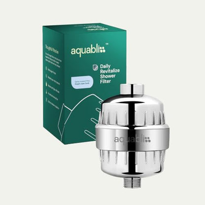Aquabliss High Output Revitalizing Shower Filter - Reduces Dry Itchy Skin, Dandruff, Eczema, and Dramatically Improves The Condition of Your Skin, Hair and Nails - Chrome (SF100) | Vitamin C shower filter, vitamins and minerals infusion, softer-feeling sk