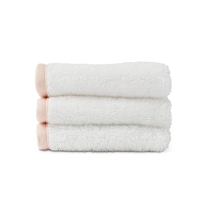 Lalo Baby Washcloths 3-Pack - 100% Organic Cotton, Soft & Absorbent, Gentle on Sensitive Skin, Machine Washable Soft Kids Washcloths - Grapefruit - color: Grapefruit