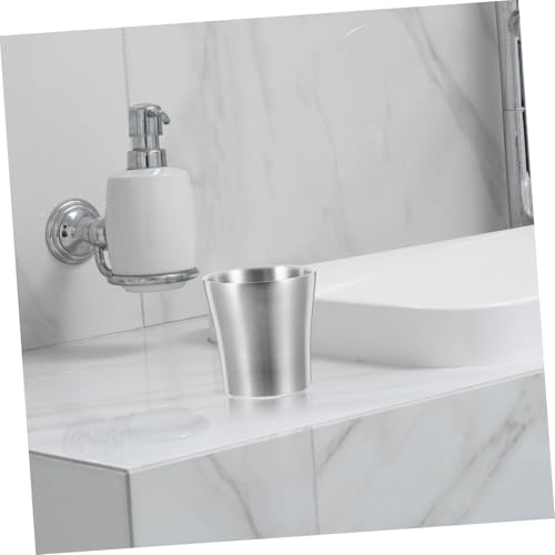 Stainless Steel Toothbrush Holder Cup 180ml Tumbler Mug for Bathroom Mouthwash Water Cup Sleek Design for Men Women