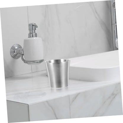 Stainless Steel Toothbrush Holder Cup 180ml Tumbler Mug for Bathroom Mouthwash Water Cup Sleek Design for Men Women