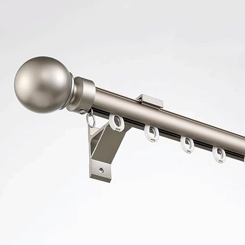 Single Roman Rail Silent wall Mounted Track Curtain Track Wall Mount Curtain Rods Room Divider Heavy-Duty Curtains Rails for Privacy in Open Rooms Easy to Install(Gray,1m(3.3ft)) - color: Gray, size: 1m(3.3ft )