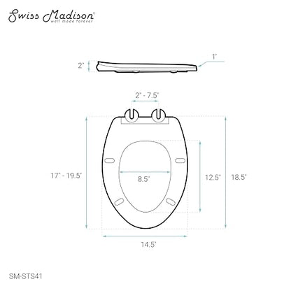 Lumiere Elongated Quick-Release Toilet Seat with Night Light