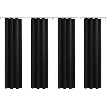 Nasitos Fabric Shower Curtain Liners with Magnets 4 Pcs 36X72 Inch Black | Washable & WaterResistant Fabric Bath Shower Liners for Narrow Stall, Stand Up Shower Stall, RV, Camper - color: Black, size: 36"W x 72"L (Pack of 4)