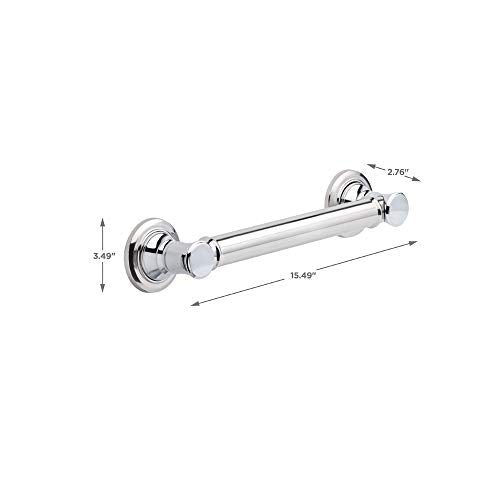 DELTA FAUCET 41612 Traditional Grab Bar, 12-Inch, Chrome - size: 12 Inch
