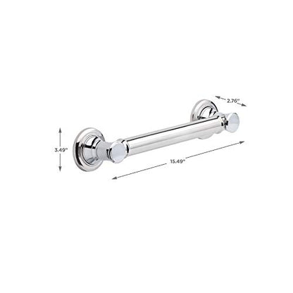 DELTA FAUCET 41612 Traditional Grab Bar, 12-Inch, Chrome - size: 12 Inch