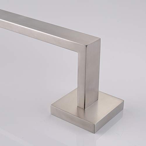 TASTOS 16 Inch Towel Bar Rack Brushed Nickel, Stainless Steel Modren Square Towel Holder for Bathroom Kitchen Wall Mounted - color: Brushed Nickel, size: 16 Inch