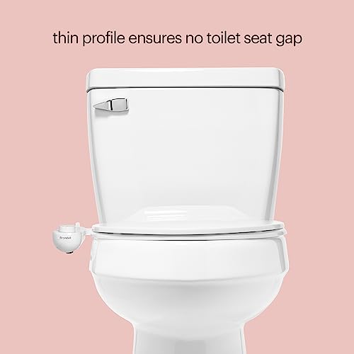 Brondell Fresh Spa Adjustable, Bidet Attachment FSA-15 for Toilet Seats with Adjustable Single Nozzle, Side Arm Control, Thin Profile, White (Ambient Temperature) - style: Adjustable Single Nozzle