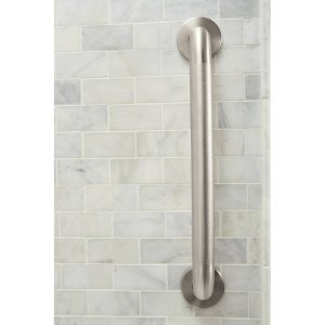 Moen Home Care Bathroom Safety 18 Inch Stainless Steel Handicap Grab Bar for Bathtub and Shower, Elderly Assistance Product with Concealed Screws, Polished Brass, R8918 - color: Stainless, size: 18 Inch