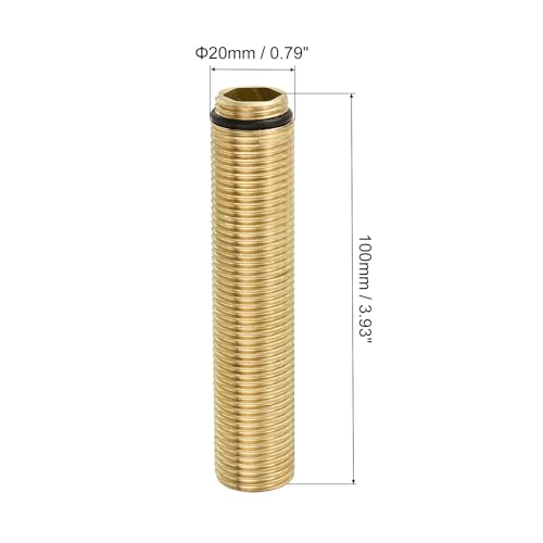 uxcell 1 Pcs Faucet Extension Tubes, 3.93" x 0.79" Faucet Mount Extension Shank Handle Brass Basin Faucet Mounting Accessories Fixed Foot for Bathroom and Kitchen Faucets - size: 3.93 inch