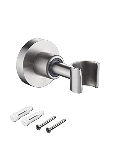 PHASAT Handheld Shower Head Holder Adjustable 304 Stainless Steel Handheld Shower Head Bracket Holder Wall Mount,Shower Wand Holder Brushed Nickel,A13021N - size: Brushed Nickel