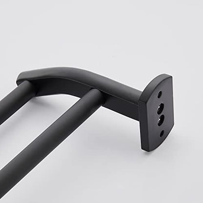 Black Double Towel Bar, Hand Towel Rack for Bathroom Wall Mounted Towel Hanger, Matte Black Bath Towel Rod,12 Inch - size: 12 Inch Double Bar