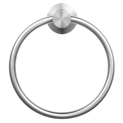Round Towel Ring Brushed Nickel, SUS304 Stainless Steel Hand Towel Holder Wall Mounted for Bathroom