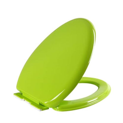 Quick Release Toilet Seat for Easy Cleaning, 18.5" Standard Size, Slow Close, Detachable, Fits All Regular Toilets, PP Material, - color: Green