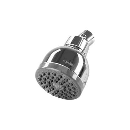 Aquabliss TurboSpa High-Pressure Shower Head - Chrome | 3-inch high-pressure shower head with 42-nozzle wide spray and flow restrictor. Twist-on install, no tools needed.