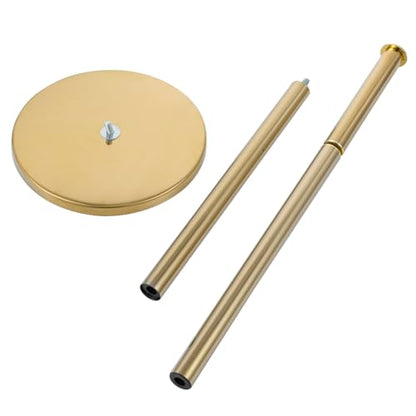 MyGift Modern Brass Tone Metallic Plated Floor Standing Toilet Paper Holder Stand with Roll Reserve Storage Holder, Elegant Freestanding Bathroom Toilet Tissue Dispenser - color: Brass