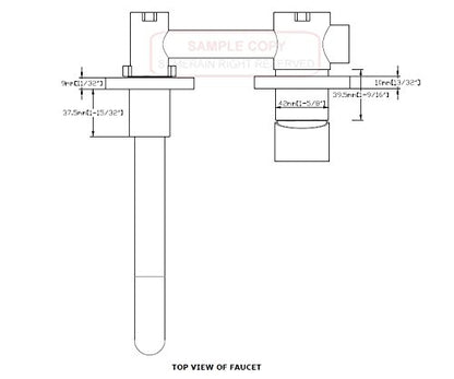 SUMERAIN Wall Mounted Bathroom Sink Faucet, Chrome Finish | 2 Holes, Single Lever Handle, with Rough-in Valve, Modern Design,Swivel Spout - color: Chrome, size: Right-Handed