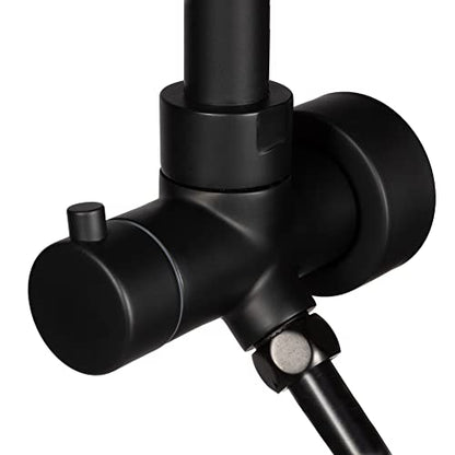 Lanikai Rain Shower Head with Handheld Spray Combo - 1028-MB-1.8GPM, Matte Black - 8" Rain Showerhead with Handheld Sprayer, 3 Spray Jets, 5-Function Rainfall Shower Head with Hose, 1.8 GPM - color: Matte Black, size: 1.8 GPM