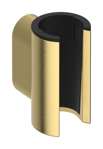 hansgrohe Modern Handheld Shower Head Holder, Brushed Gold Optic | 28885251 - color: Brushed Gold Optic