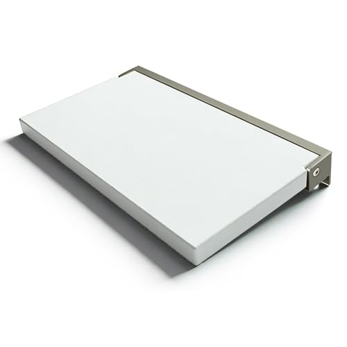 Transolid Preston Flip-Up Fold-Down Wall-Mount ADA Compliant Padded Shower Seat, 26 in. W x 15 in. D, White and Brushed Stainless, PPS1526UP-01BS - color: White/Brushed Stainless, size: 15"x26"