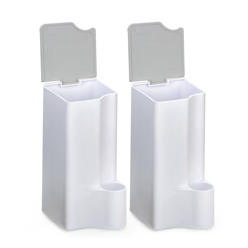 2 Pack Holder for Clorox Toilet Wand, Compatible with Clorox Toilet Wand Holder only, White & Gray