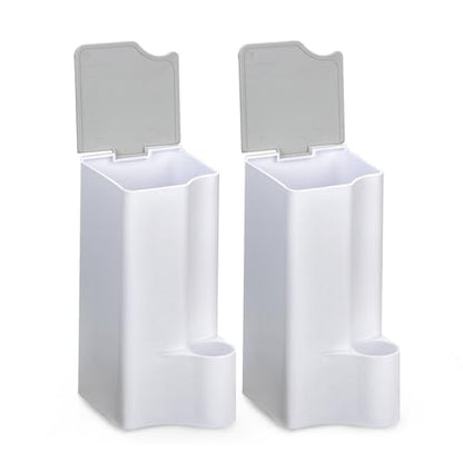 2 Pack Holder for Clorox Toilet Wand, Compatible with Clorox Toilet Wand Holder only, White & Gray