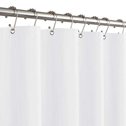 Zenna Home Shower Curtain Liner, Heavyweight Transparent Liner for Showers and Bathtubs with Rustproof Grommets and Weighted Hem, 8-Gauge EVA, 70 x 71 Inches, White - size: 71"W x 70"L (Pack of 1)
